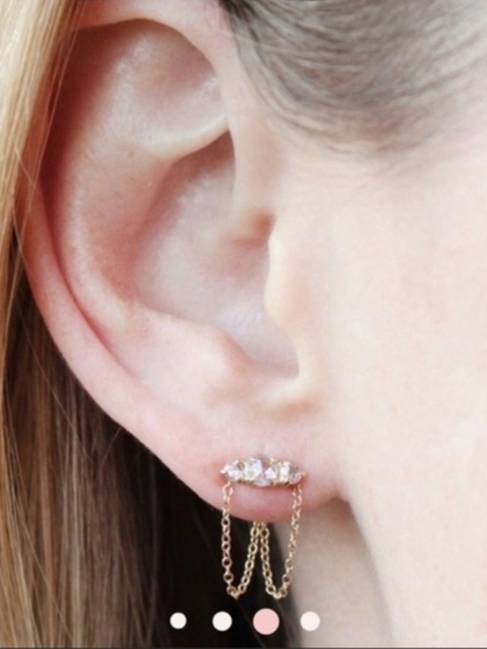 Catbird Sleeping Beauty Chandelier Earrings 14k gold